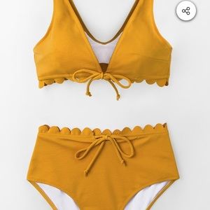 CupShe Swimsuit Yellow Hi Waisted *PRICE FIRM*